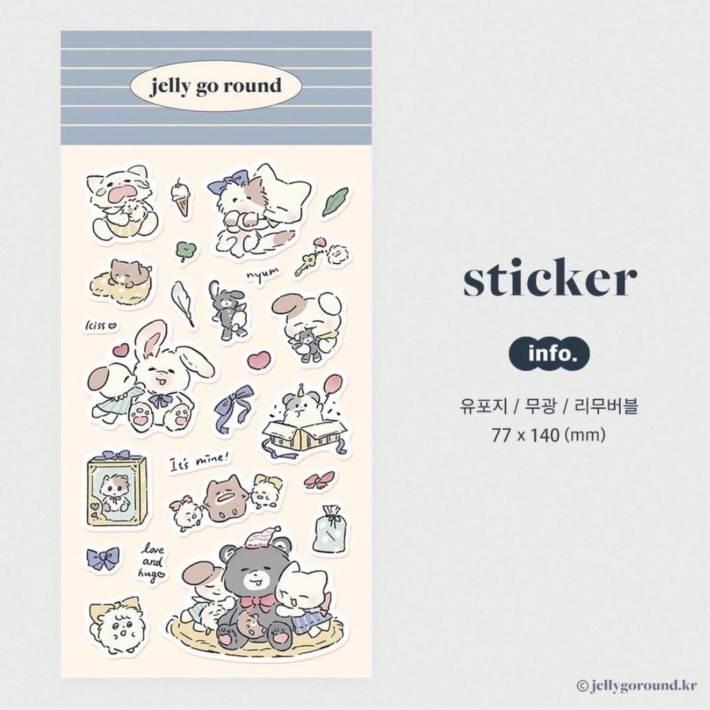 Korean Cute Cartoon Fox Rabbit Stickers for DIY Phone Case Decoration