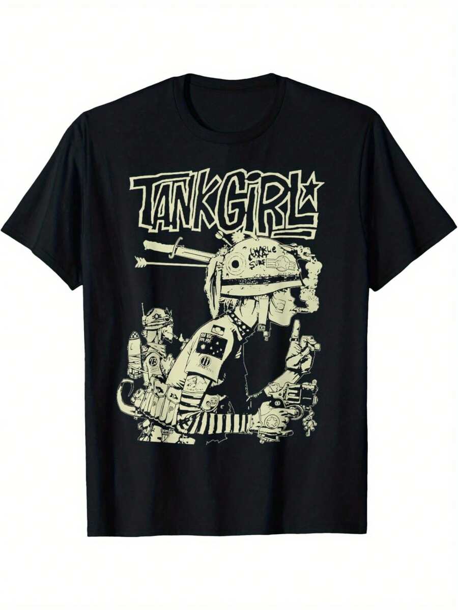 

Tank Girl T-Shirt - Iconic Tank Girl Graphic, Breathable Cotton Tee Suitable For All Seasons, Regular S разноцветный