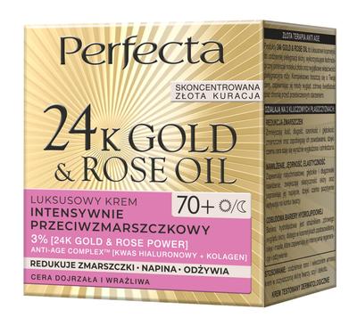 Perfecta Gold Rose Luksusowy Krem Intensywnie Przeciwzmarszczkowy 70+, 50Ml