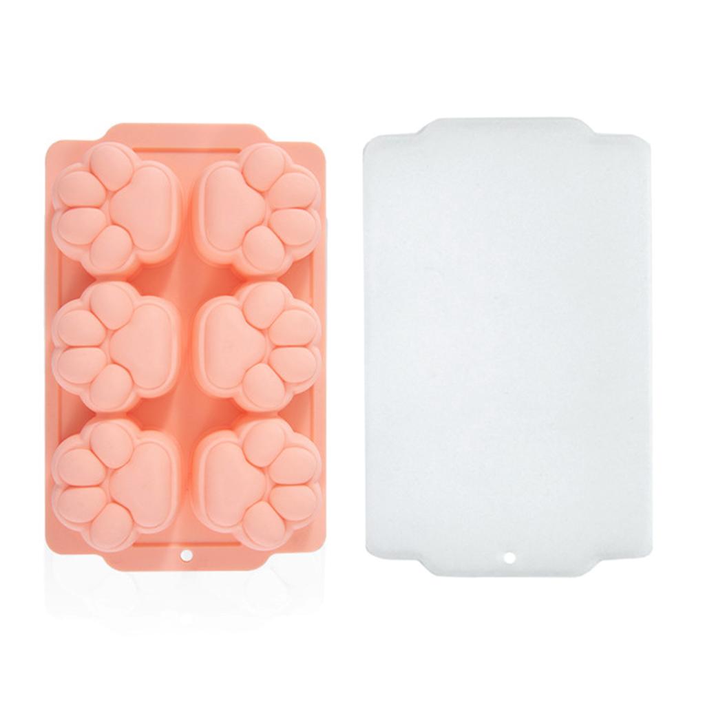 Pfoten Futterform Niedliche Katzenpfoten Form Weiche Silikon Eiswürfelform für Küche Backofen Kühlschrank Pfirsichfarbe