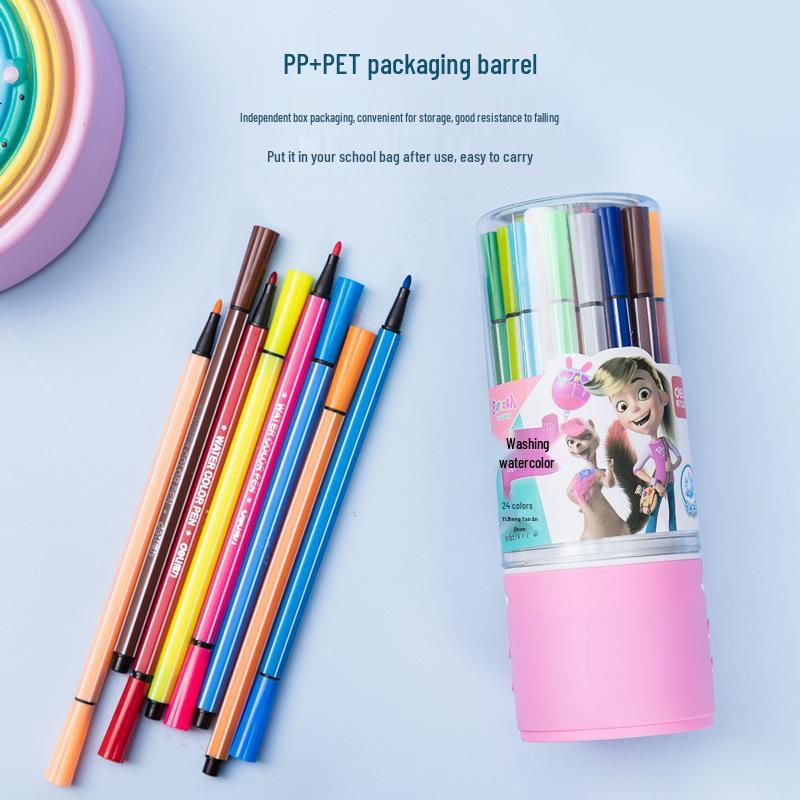 Pennarelli Lavabili per Acquerello Deli 7060 con Manico Lungo per Bambini - Disponibili in 12, 24 o 36 Colori