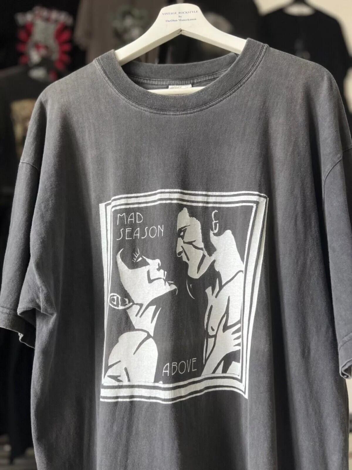 Rare 90 s Mad Season Above Album Alice in Chains Black Unisex T-shirt Reprint L