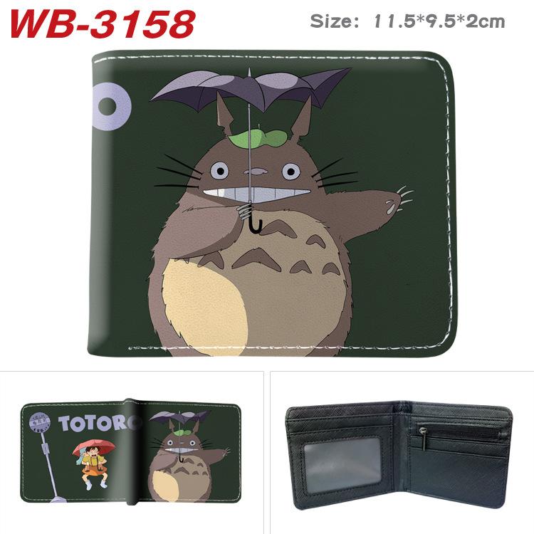 Studio Ghibli Mój sąsiad Totoro Portmonetka Anime Pełnokolorowy Nadruk Krótki Portfel na Karty Uroczy Kreskówkowy Skórzany Puzderko Różowy