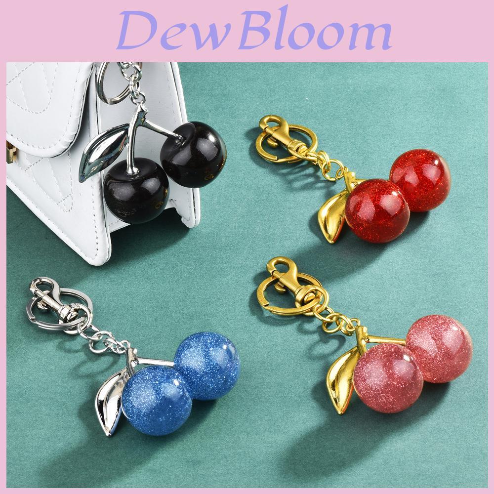 Fashion Cherry Keychain Bag Charm Metal Pendant For Women Fall 2024