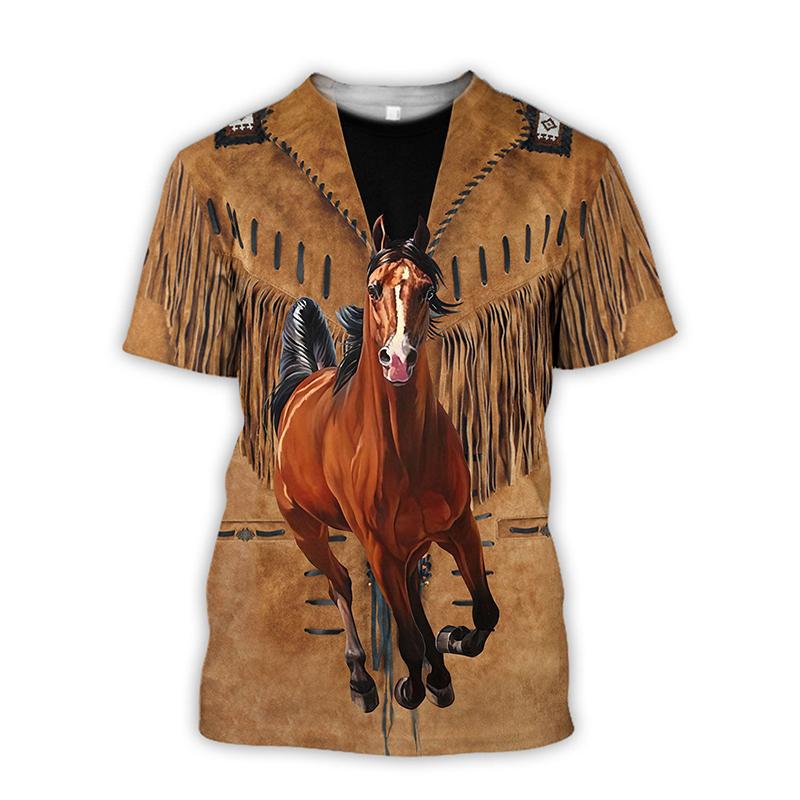 Top Oversized T-shirt Short Sleeved Crepe Casual Fashion 3D Printed Western Denim Graphic Men's T-shirt Summer