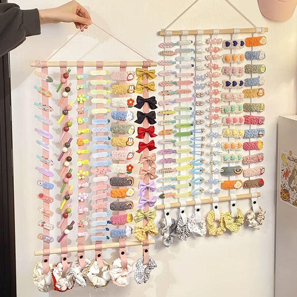Wall Hanging Hair Bows Organizer Large Capacity Baby Hair Accessory Hanger  Girls Room