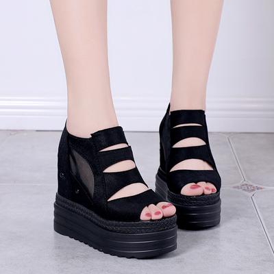 Sandálias femininas de verão com fivela, design preto e branco, sandálias plataforma, confortáveis, femininas, sola grossa, sapatos de praia, sandálias de elevação