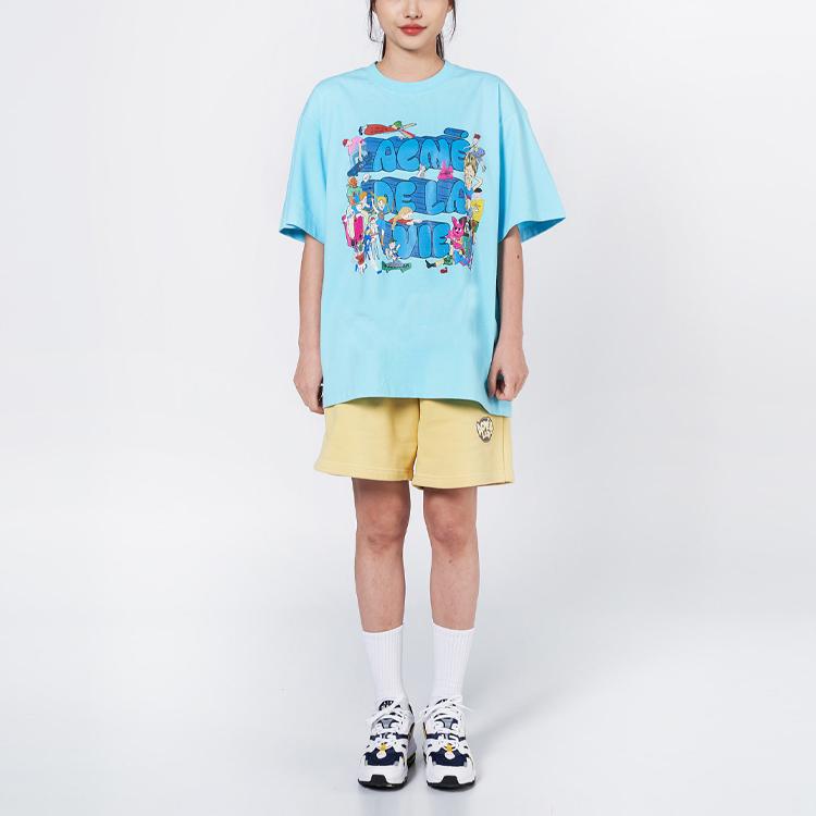 Acme De La Vie/ADLV Straight Fit Elbow Length Sleeved T Shirt Unisex Sky Blue ADLV-21SS-SSAFR2-SBL