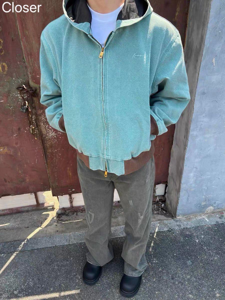 

Поношенная старая американская уличная трендовая марка короткая куртка Cleanfit с капюшоном нишевая рабочая куртка верх XXL