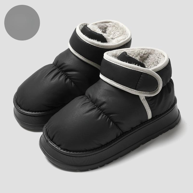 Waterproof Shoes for Women, Thick-soled and Fleece Warm Snow Boots, Simple Cotton Shoes for Men