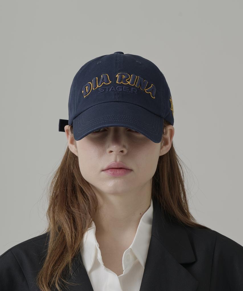 Seuteijial Diarina Washed Ball Cap [Navy]