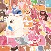 50-Piece Cartoon Small Animal Kindergarten Cute Decor Stickers - Waterproof Decals for Phone Cases, Guitars & Skateboards
