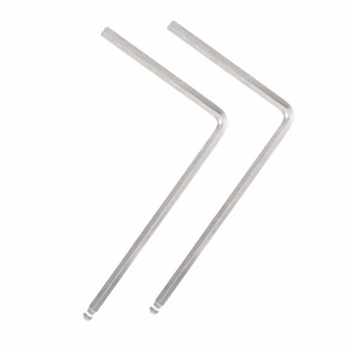 Durable Guitar Truss Rod Allen Wrench, 2 L-Shaped Wrenches for Martin Guitars, Adjusts Guitar Setup for Guitar Enthusiasts (Silver, 5mm Diameter)