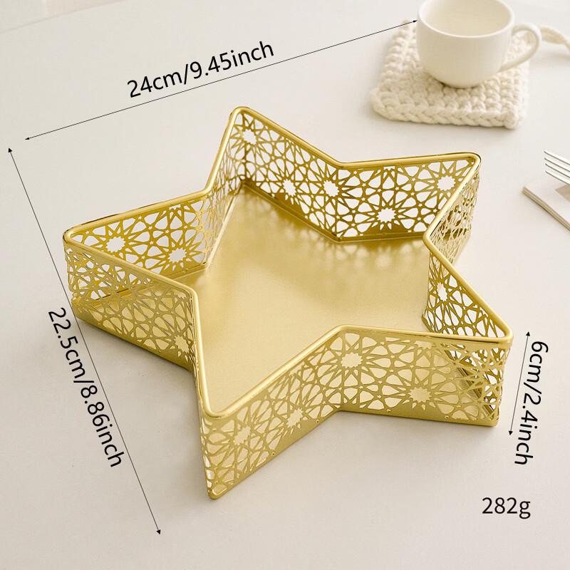 ZISIZ Star Luxury Metal Single-Layer Tray