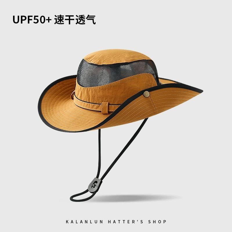 Sun hat men and women hiking camping bucket hat outdoor fishing UV protection western cowboy hat