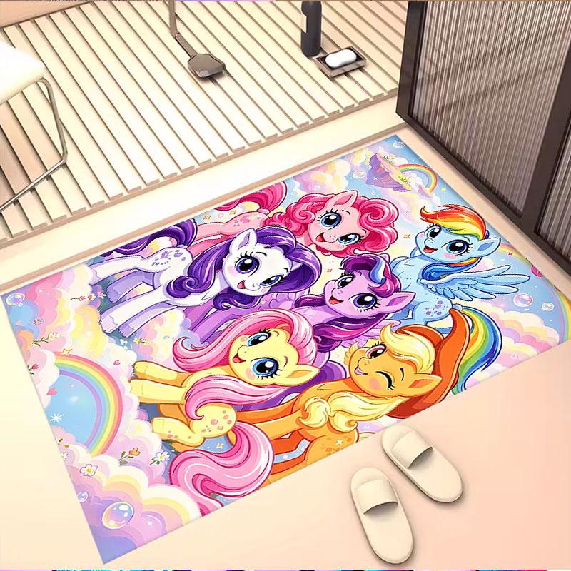 My Little Pony Print Rug, Washable Floor Carpet, For Entryway Dorm Laundry Room Office Study, Home Decor Birthday Christmas Gift