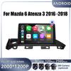 9“ For Mazda 6 Atenza 3 2016 -2018 Car 4G Android OS Radio Stereo Multimedia Video GPS Navigation Player QLED Screen BT 5.0 Wifi