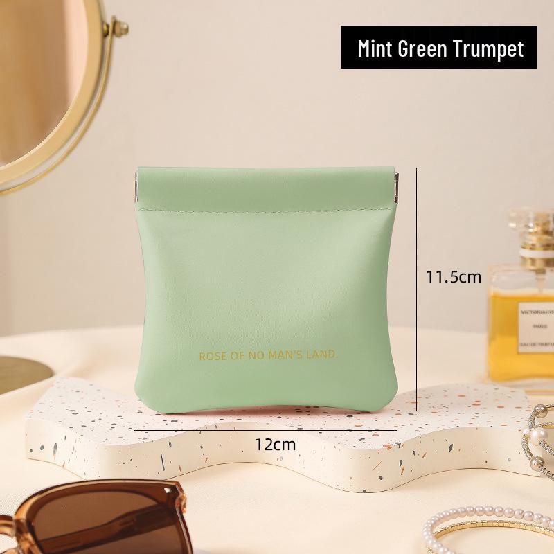 Portable Mini PU Makeup Bag with Automatic Closure for AirPods, Lipstick, and Miscellaneous Items
