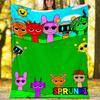 1pc SPRUNKI8 Theme Blanket - Digital Print, Polyester, Cozy for All Seasons, Perfect for Outdoor, Camping, and Travel