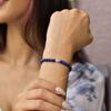 Genuine Lapis Lazuli Bracelets Evil Eye Charm Bracelets Healing Bracelets for Women Beaded Gemstone Bracelet Adjustable Bracelets Gifts