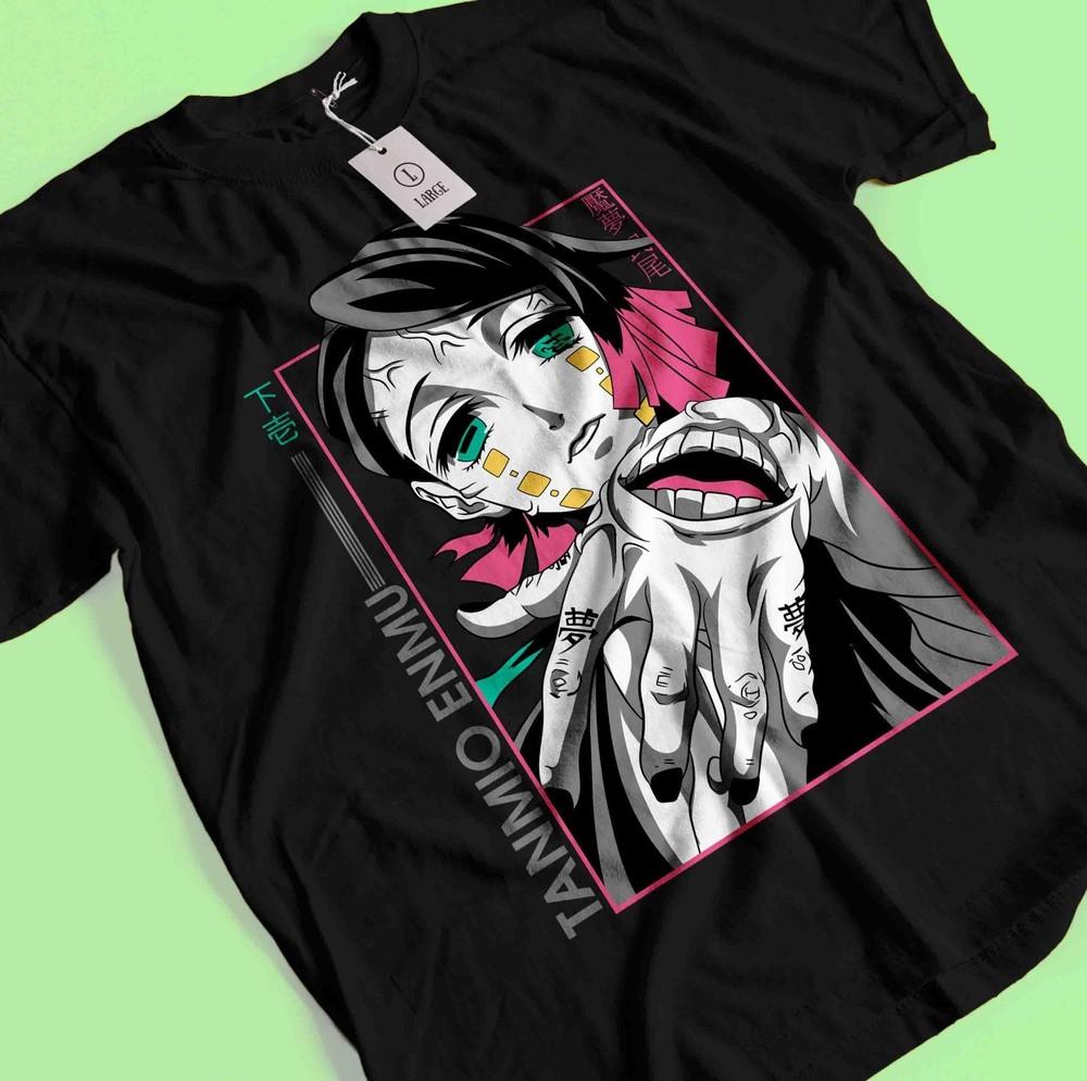 

Demon Slayer Shirt Enmu Lower Moon 1 Tshirt Zenitsu T-Shirt Muzan Tanjiro Akaza 2XL