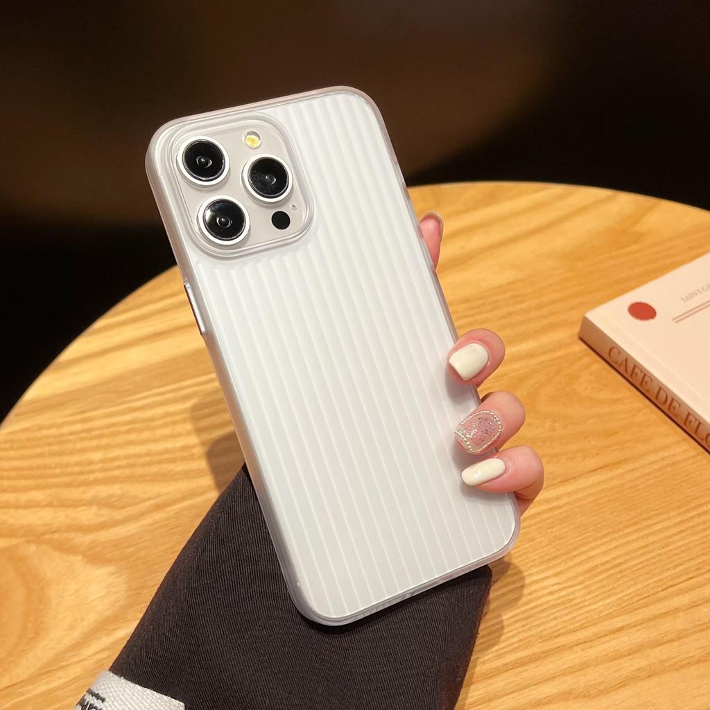 Frosted Anti-Fall Corrugated Light Pattern Case for iPhone 16 Pro Max