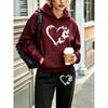 Combination Of Love And Butterfly Printed Y2K Women'S Hoodies Set Drawstring Fleece Hoody Clothing
