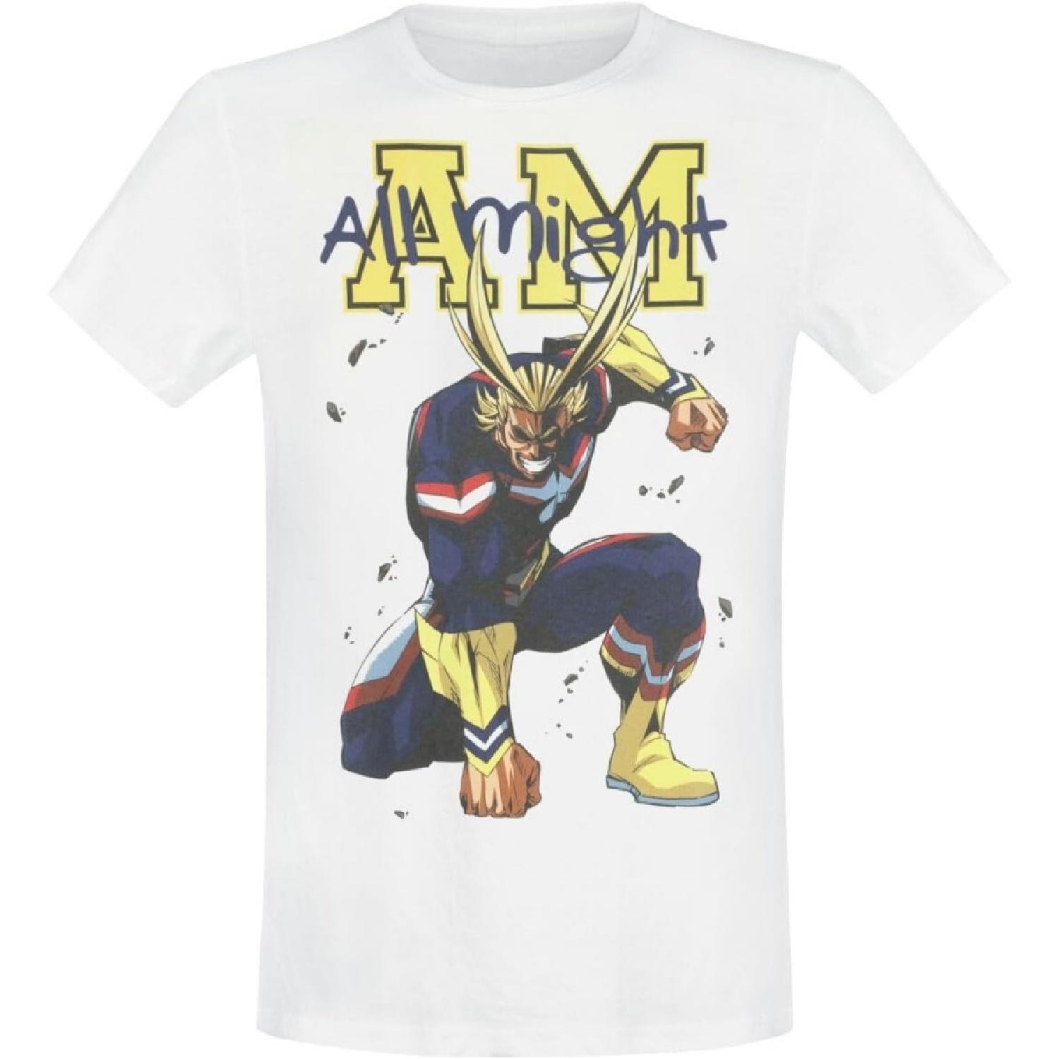 My Hero Academia All Might Men s T-Shirt White Regular, White, XL XXXXXL белый