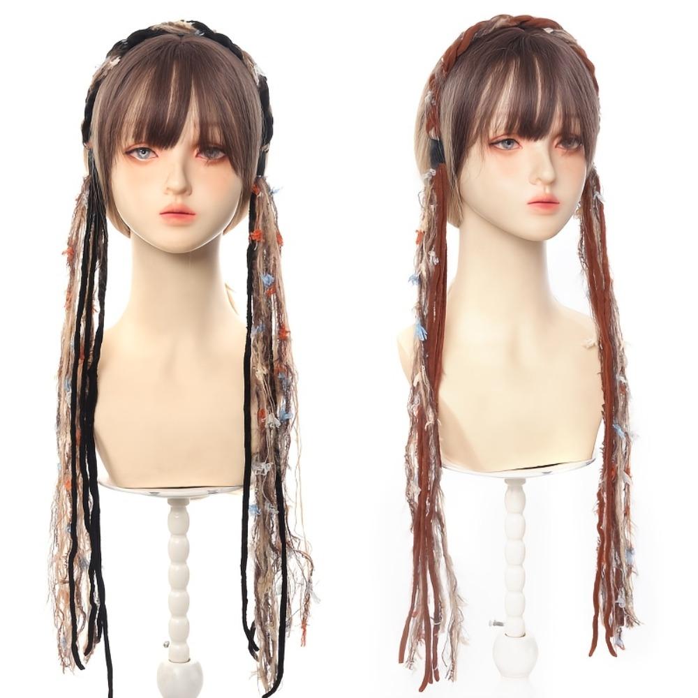 22Inch Bohemian Tassel Headband Ethnic Style Colorful Braids Hairpieces  Daily Use
