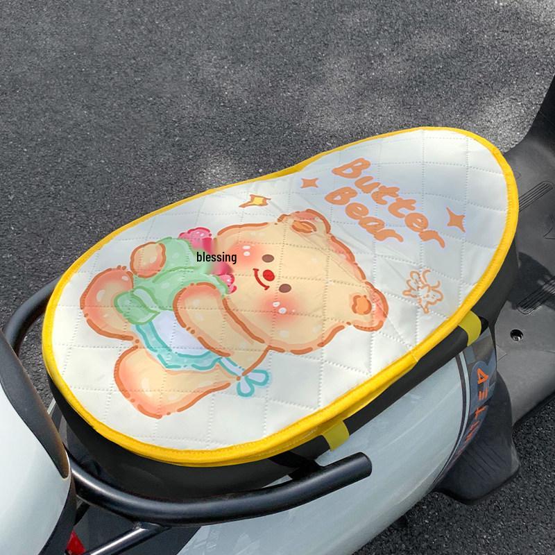 Universal All-Season Breathable Honeycomb Motorcycle Electric Vehicle Seat Cover for Sun Protection and Heat Insulation