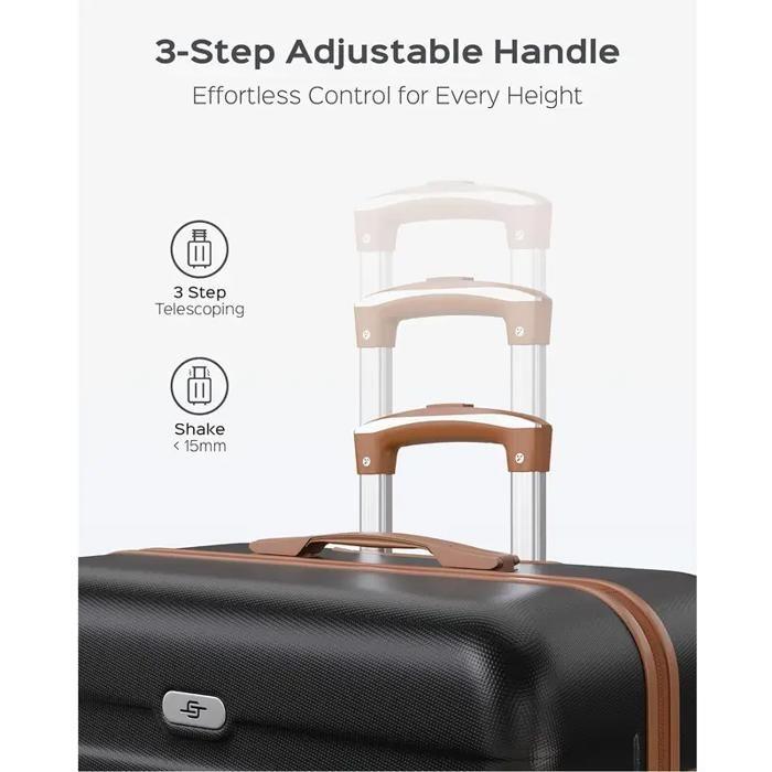 Ensemble de bagages - BAZARLAND30 - 6 pièces - 4 valises rigides - Sac en tissu - Blanc