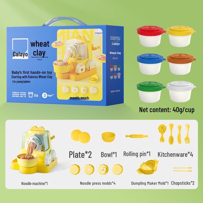Caleyou Ultra-Light Non-Toxic Clay Noodle Maker - Safe Children s Toy