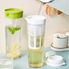 Portable 1L Cold Brew Coffee Pot Plastic Large Capacity Juice Kettle High Temperature Resistance with Filter Summer Teapot
