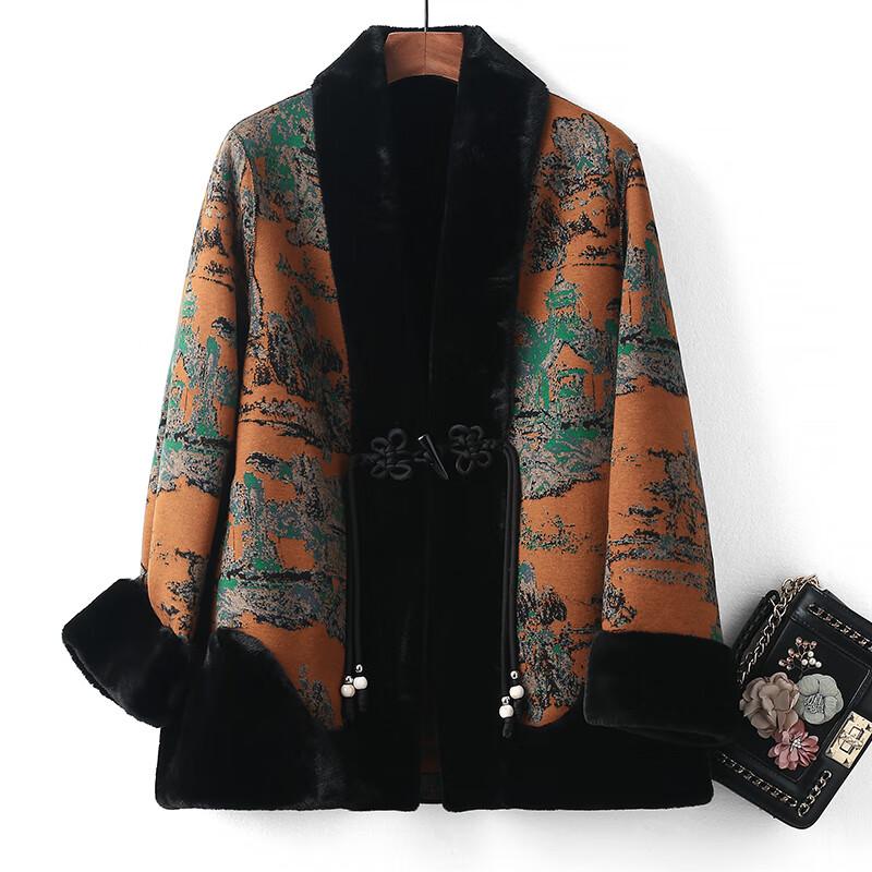 

XUEXI New Chinese Style Women s Winter Fur Coat XL