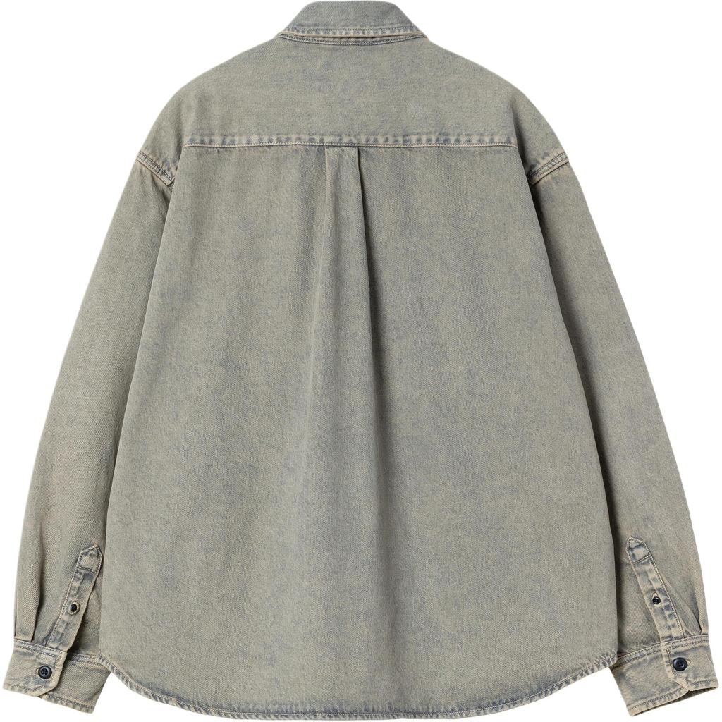 Carhartt WIP SS25 Square Label Single-Breasted Long Sleeve Denim Jacket Men jackets I035821-3FU-GD