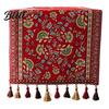 Vintage Table Runner Jacquard Runner Floral Elegant Tassel Edge with Tassels for Dining Home Party Decor Durable