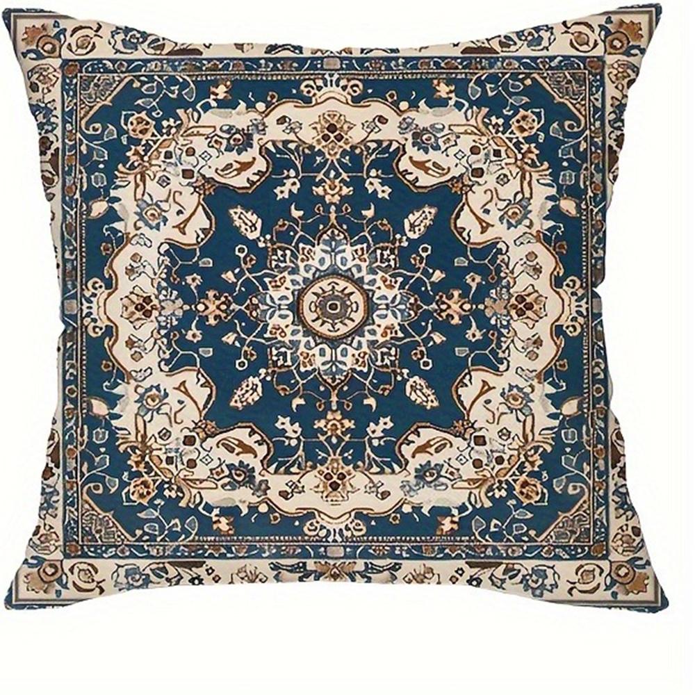 Retro classic floral pattern printing pillowcase ethnic style home furnishing room decoration pillow cover sofa cushion cover
