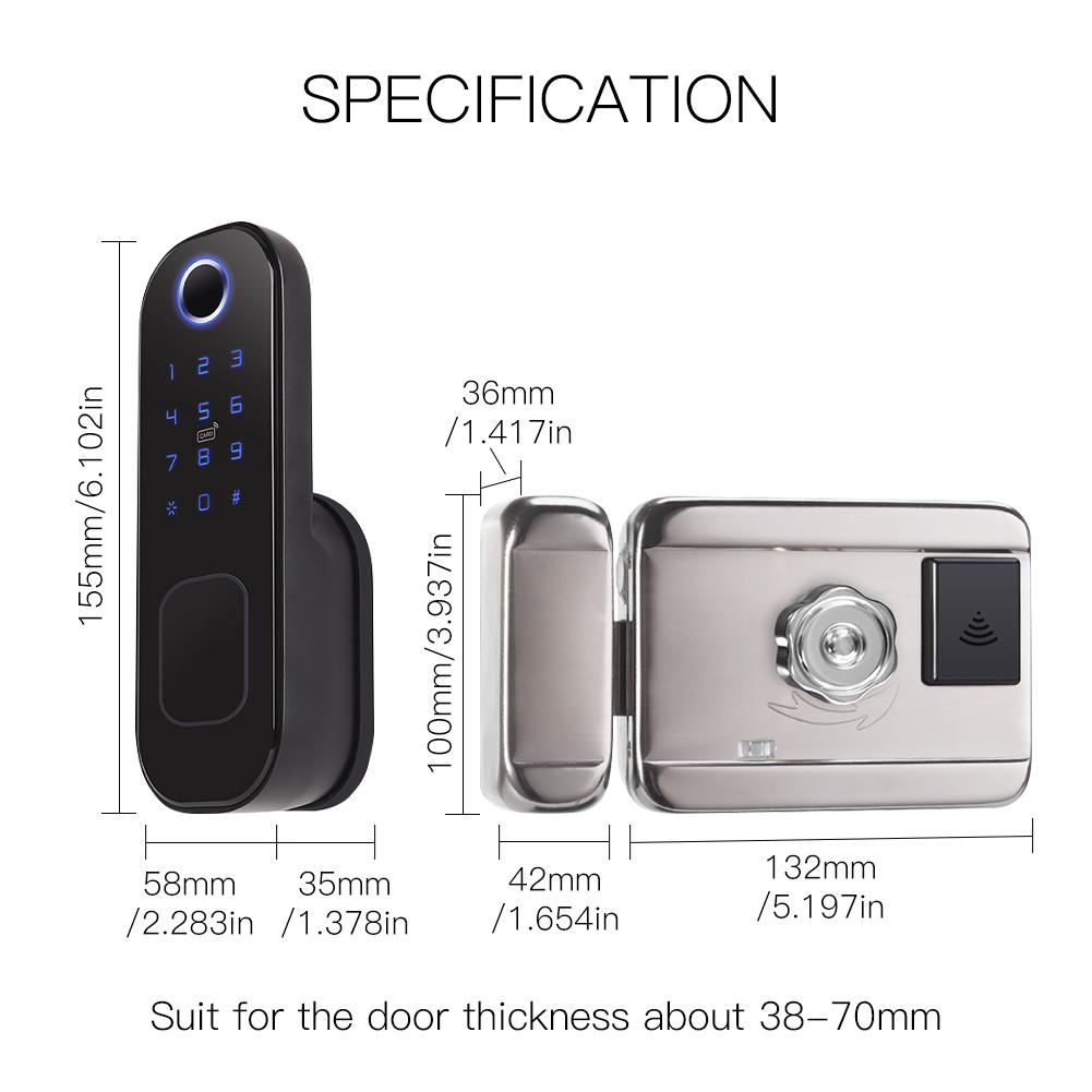 Lock With App Digital Door Lock Power Indicator Feature Remote Security Management User Management Capability As Shown