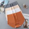 One-Piece Seamless Ice Silk High-Waist Hip-Lifting Women's Underwear with Wavy Edge and Breathable Pure Cotton Crotch.