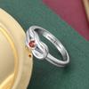 Personalized Ring Square Knot Shape Fashion Ring Jewelry Engraved Any Letters Custom Birthstone Trendy Gift For Womenri103871
