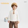 Balabala Boys' Long-Sleeve Tie Half-Placket T-Shirt