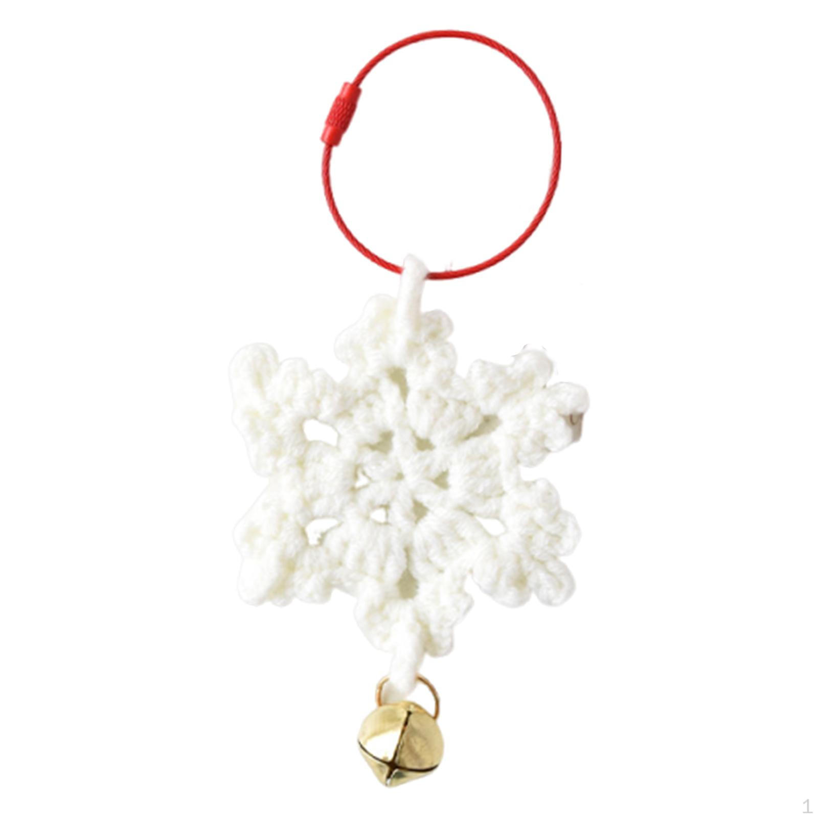 

Christmas Tree Hanging Ornament Crochet Decoration Charm Pendant for Cafe Style D