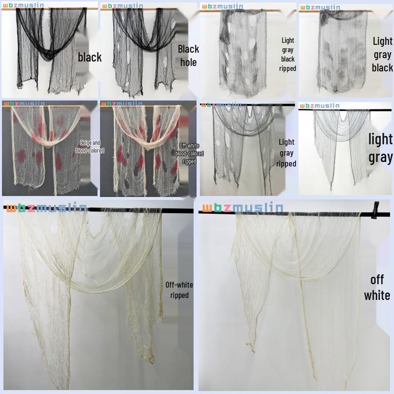 

Cross-Border Bloody Ripped Gauze: Halloween DIY Journal Decoration 76CM x 230CM