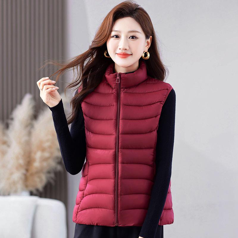 2025 Women's Down Cotton Vest: New Autumn/Winter Warm Outerwear for Middle-Aged Moms