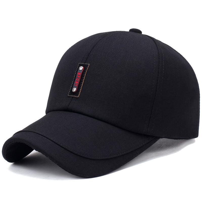 New Black Baseball Caps For Men Women Sunhat Solid Letter Sunscreen Cap Outdoor Fishing Running Hip Hop Baseball Hats Casquette