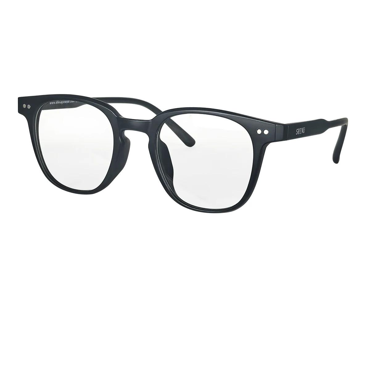 

SHINU Round Black Glasses Y2k Women shortsighted glasses men prescription lenses multifocal glasses for distance and near SH019 Single Version&1.56&None