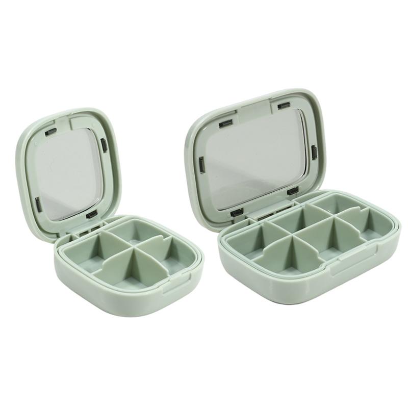 Portable Travel Storage Box Travel Week Medicine Box Transparent Sealed Moisture Proof Plastic Travel Medicine Storage 4/6 Grids