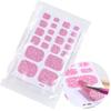 22 autocollants pour ongles d'orteils couleur unie finition irisée par feuille - Rénovation des ongles DIY à la maison