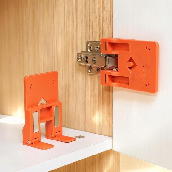 Hinge Mounting Bracket with Powerful 2.6mm Hinge Double-Sided Magnets Gap Spacer Professional Hinge Installation Tool