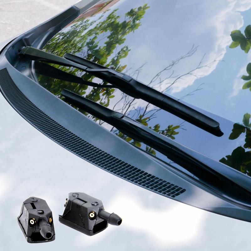 Adjustable Car Wiper Nozzle 2 PCS Front Windshield Washer Nozzles Windshield Washer Nozzle Replacement for Auto Supplies